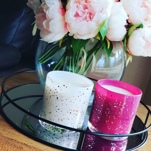 Speckled collection candles